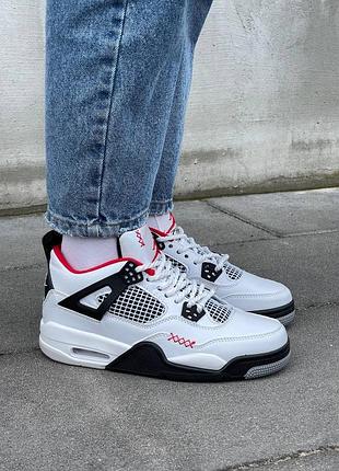 😍 женские кроссовки jordan 4 chunky lace «white black’