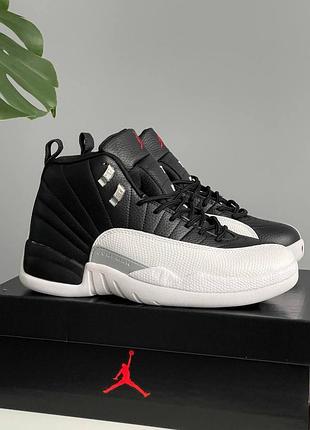 Чоловічі кросівки air jordan 12 retro playoffs black/white