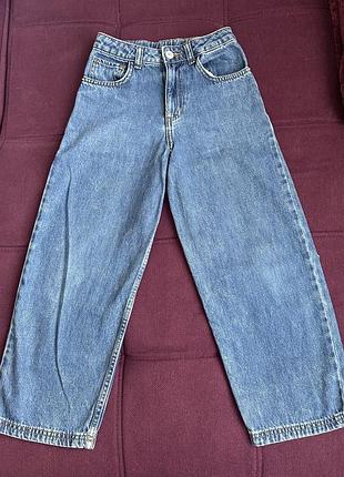 Джинси  zara baggy сині, розмір 134, 100% котон