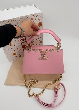 Louis vuitton capucines mini pink diamond 21x12