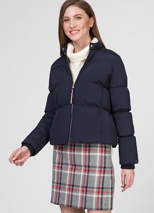 Темно-синій пуховик tommy hilfiger модель міранда stretch down, оригінал розмір s