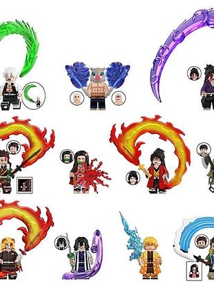 Набір колекційних мініфігурок demon slayer: kimetsu no yaiba з ефектами атак мініфігурки клинок розсікає демонів — танджіро