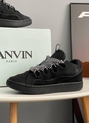 Мужские кроссовки lanvin curb sneakers black 📦