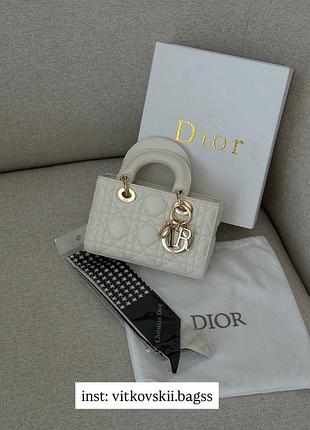 Сумочка lady d-joy micro bag cream🤍