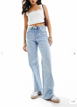 Stradivarius 90s baggy dad jeans in light blue