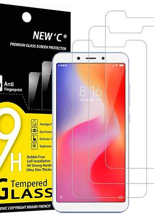 Захисне скло xiaomi redmi 6/6a прозоре 5.45" 9h 0.33 мм (3 шт) олеофобне стійке до подряпин hd