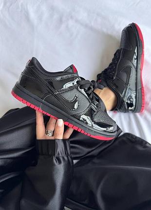 Кросівки жіночі nike sb dunk | «black / red lacquer » premium