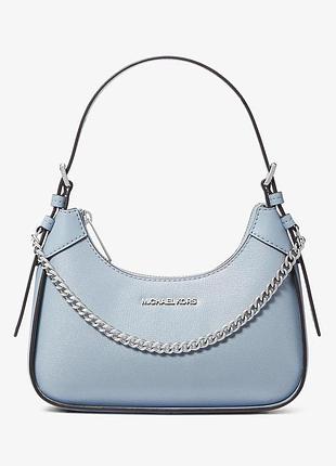 Оригінальна жіноча сумка michael kors wilma small leather crossbody bag у ніжно-блакитному кольорі
