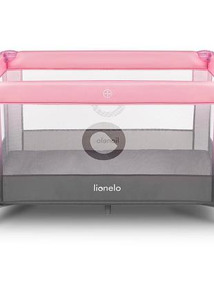 Манеж lionelo stefi pink ombre, раскладной с боковым входом, колеса с тормозом.
