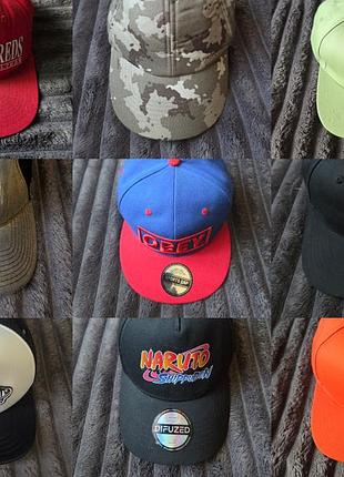 Кепки бейсболки obey, new era, new york, камуфляж, dakine, naruto, bike world