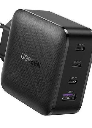 Быстрое зарядное устройство 65 вт ugreen gan fast charger cd224 блок питания на 3 порта type c и 1 usb