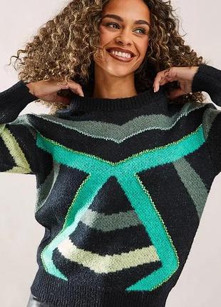 Светр wallis від prettylittlething у стилі colour block з декором (розмір l)