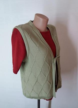 Оригинальная жилетка в винтажном стиле из натуральной шерсти от delmod  prestige3 фото
