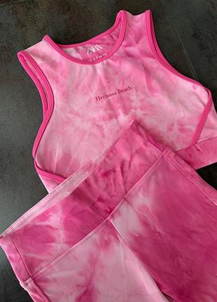 Костюм спортивний топ і велосипедки zara