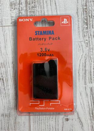 Оригинальный аккумулятор sony ppsp-s110 stamina battery pack (3.6v 1200mah) для ppsp-2000 / ppsp-3000 - полный комплект в блистере