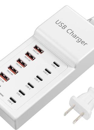 Usb-зарядная станция на 12 портов 50 вт sccvee usb charger yili-12usb01 настольный usb хаб для зарядки устройств
