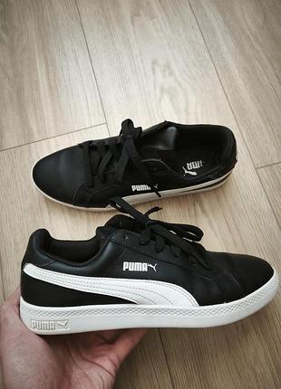 Кросівки жіночі puma smash wns l чорні з білим