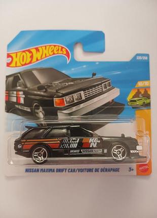 Колекційна машинка hot wheels nissan maxima drift car чорна
