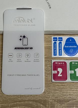 Защитное стекло на iphone 17 pro max, прозрачное mietubl borderless glass 2.5d