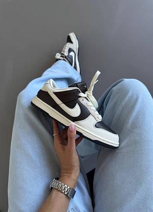 Кросівки жіночі nike sb dunk | dark brown / cracked skin