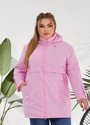 Жіноча осіння куртка з кишенями та капюшоном, демісезонна стильна курточка, куртка з капюшоном