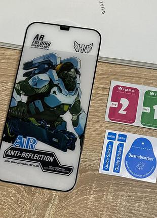 Защитное стекло на iphone 12 pro max прозрачное с рамкой hn glass