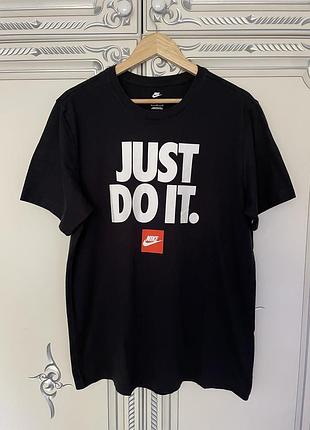 Футболка чоловіча nike sportswear just do it verbiage black dz2989-010 оригінал розмір l-xl