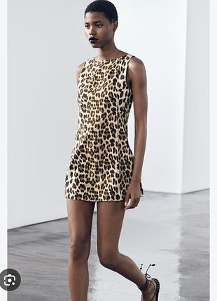 Платье в леопардовый принт zara 3