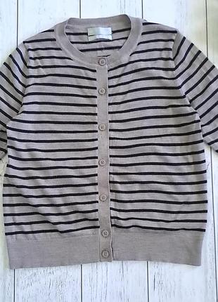Стильный тонкий кардиган marks &amp; spencer из 100% шерсти мериноса.