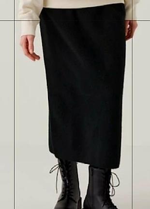 Теплая трикотажная юбка uniqlo
