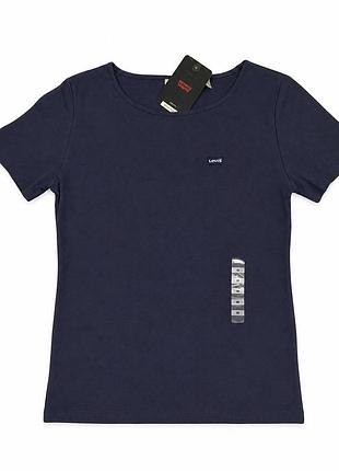 Футболка levi's batwing slim (dark blue / grey)  розмір: м