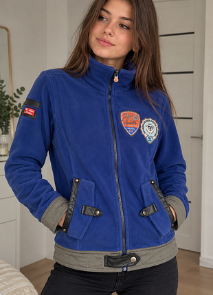 Жіноча флісова кофта pk sports на блискавці синя s-m