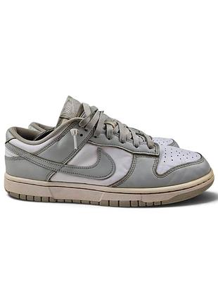 Кроссовки nike dunk low в серо-белой расцветке