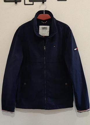 Легка чоловіча куртка (без утеплювача) tommy hilfiger original, темно-синя, р. l (46-48)