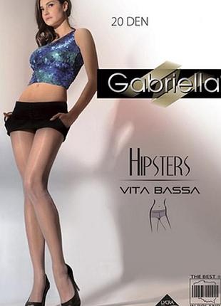 Колготки жіночі gabriella hipsters vita bassa 20 den nero розмір 4 (l)