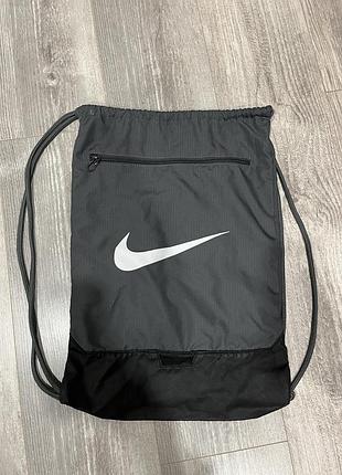 Оригінальний рюкзак-мішок nike brasilia 9.5 gym sack (18l) — сірий