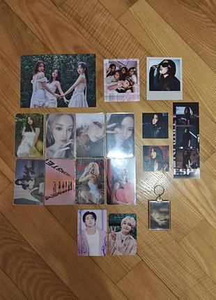 Поларїди, карточки, наклейки,  листівка, брелок twice, itzy, aespa, blackpink, babymonster idle/ (g)-idle (адже стара ера) bts