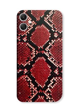 Защитная пленка кожа питона (красная) на заднюю панель для samsung galaxy a05 (a055)