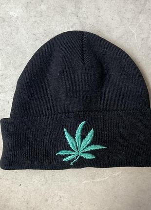 Шапка біні лист конопля маріхуана канабісо vintage weed cannabis marijuana chronic beanie