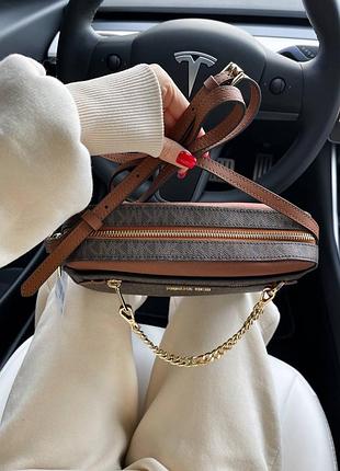 💣 michael kors jet set charm small logo crossbody bag