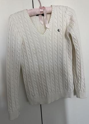 Біле поло / светр lauren ralph lauren білий xs/s