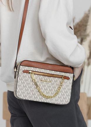 💣 michael kors jet set charm small logo crossbody bag