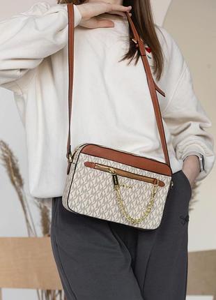 💣 michael kors jet set charm small logo crossbody bag 5