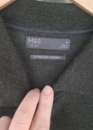 Джемпер чоловічий m&s хакі 100% вовна 4