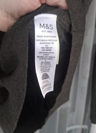 Джемпер чоловічий m&s хакі 100% вовна 5