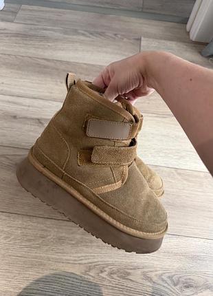Уггі жіночі ugg коричневі, натуральна замша
