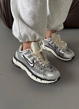 Кроссовки женские nike p-6000 | silver metallic premium