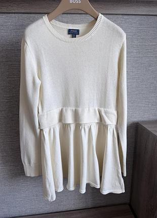 Коротка жіноча сукня ralph lauren молочного кольору