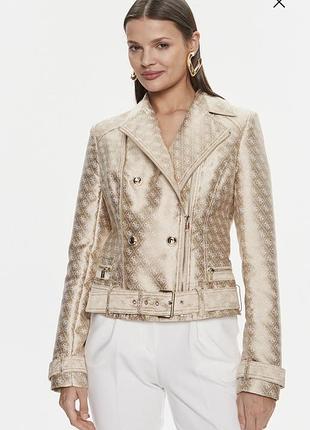Куртка косуха guess куртка зі штучної шкіри olivia moto jacket w3yl25 wfir2 бежевий regular fit
