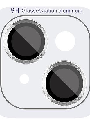 Захисне скло metal classic на камеру (у упак.) для apple iphone 14 (6.1") / 14 plus (6.7") срібний / silver